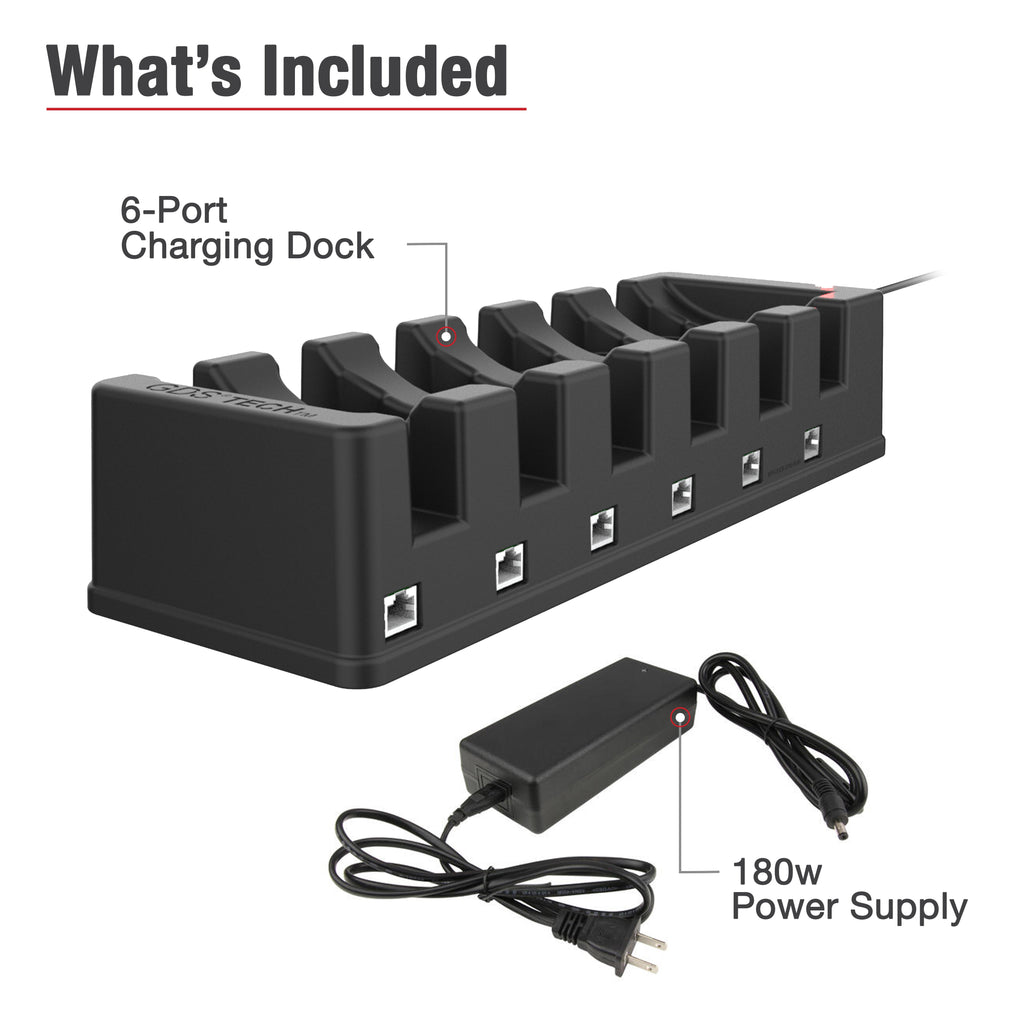RAM-GDS-DOCK-6G16P-RJ45:RAM-GDS-DOCK-6G16P-RJ45_1:GDS® 6-Port Power + 6-Port RJ45 Dock for Tablets with IntelliSkin®