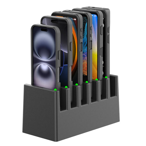 RAM-GDS-DOCK-6G18PD:RAM-GDS-DOCK-6G18PD_1:GDS® 6-Port Powered Dock for Handheld Devices in IntelliSkin®