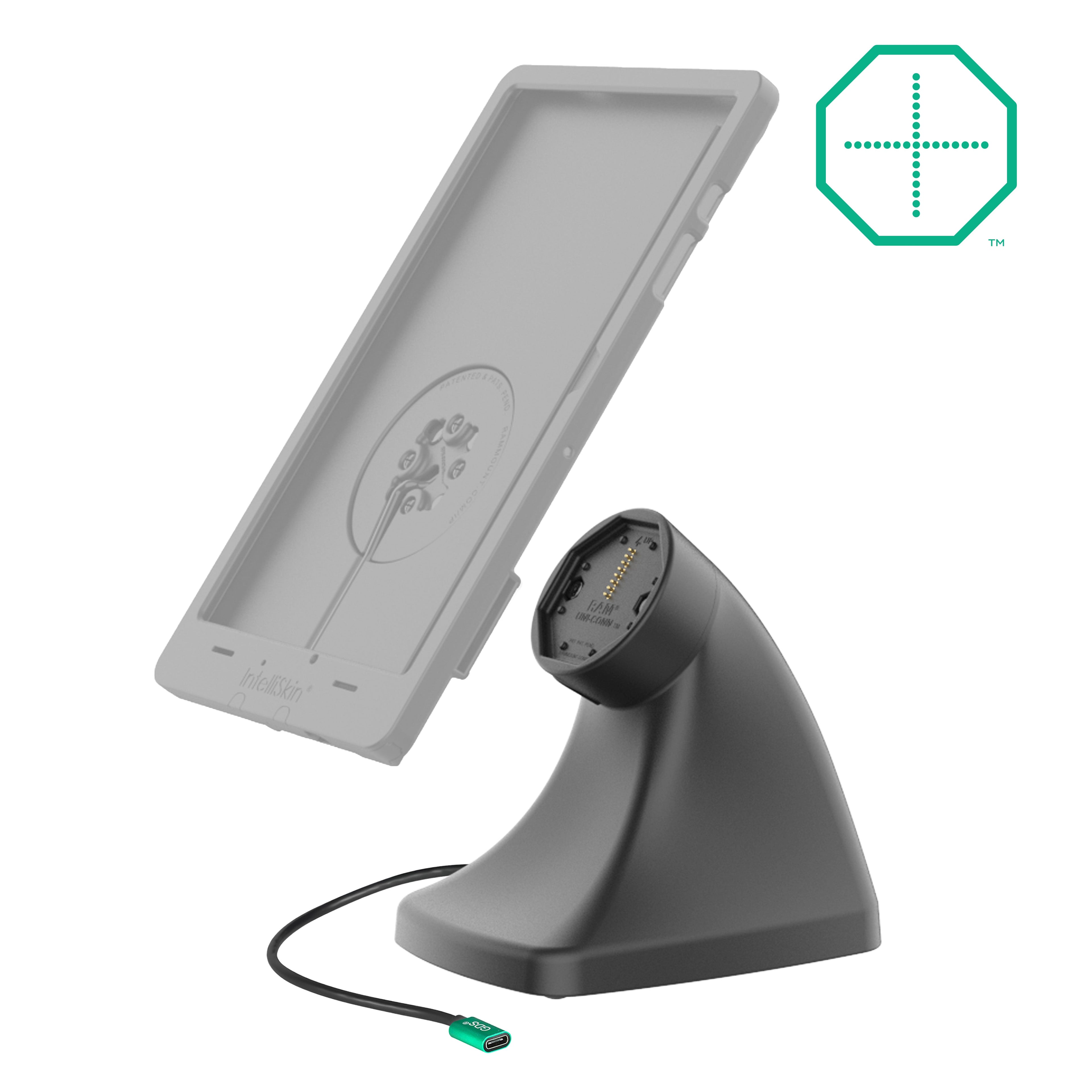 RAM-GDS-DOCK-D10K-C:RAM-GDS-DOCK-D10K-C_1:GDS® Uni-Conn™ Powered Kiosk Dock with USB-C