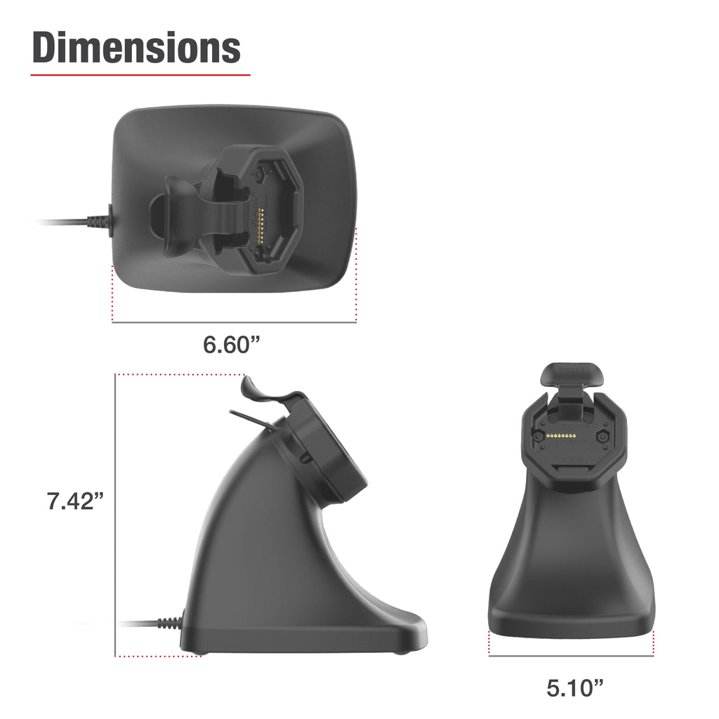 RAM-GDS-DOCK-D10K-U3-POE:RAM-GDS-DOCK-D10K-U3-POE_1:GDS® Uni-Conn™ Powered Snap-In Kiosk Dock with PoE