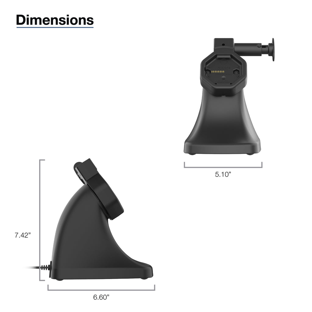 RAM-GDS-DOCK-D10K-U5-C:RAM-GDS-DOCK-D10K-U5-C_1:GDS® Uni-Conn™ Powered Kiosk Dock with Release Button & USB-C
