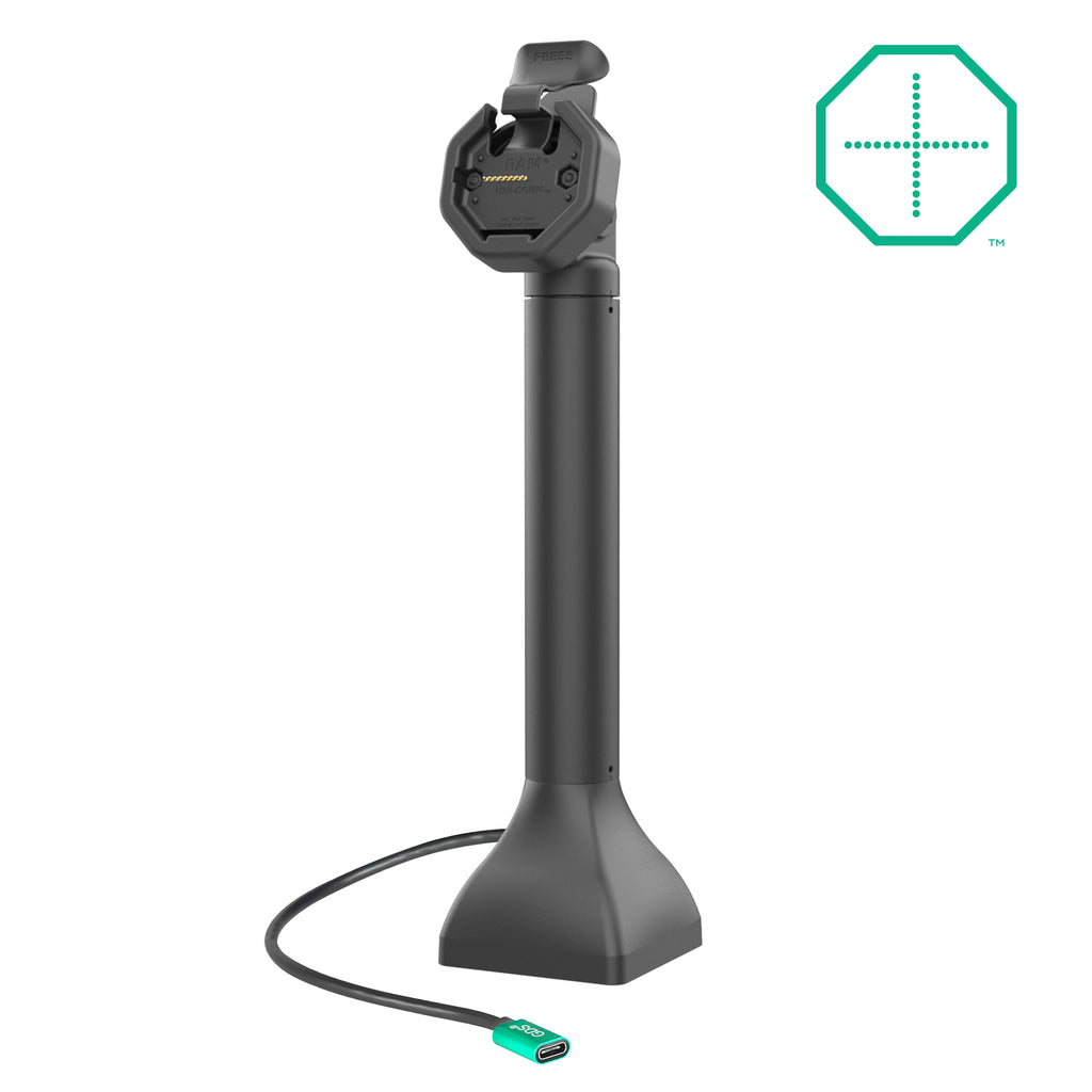 RAM-GDS-DOCK-D11-14-U3C:RAM-GDS-DOCK-D11-14-U3C_1:GDS® Uni-Conn™ Powered 14" Pedestal Dock with USB-C