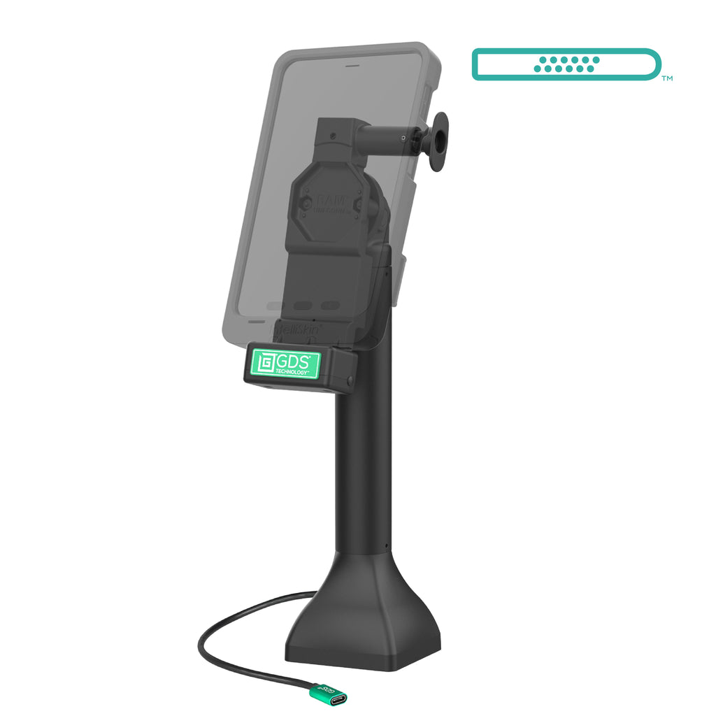 RAM-GDS-DOCK-D11-14-U4C:RAM-GDS-DOCK-D11-14-U4C_1:GDS® Uni-Conn™ 14" Pedestal Dock with USB-C