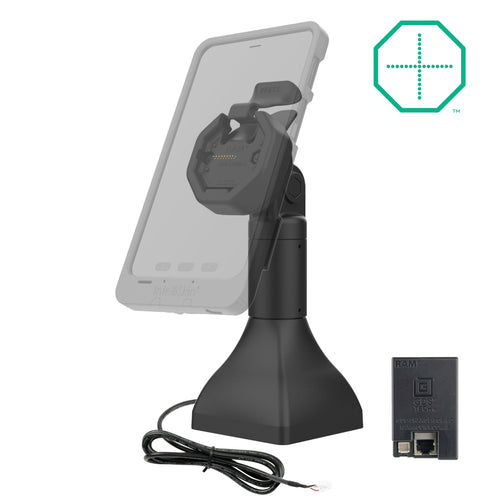 RAM-GDS-DOCK-D11-7-U3E:RAM-GDS-DOCK-D11-7-U3E_1:GDS® Uni-Conn™ Powered 7" Pedestal Dock with PoE