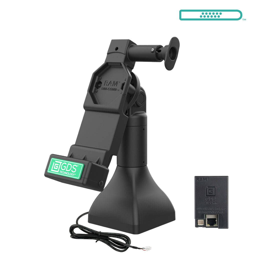 RAM-GDS-DOCK-D11-7-U4E:RAM-GDS-DOCK-D11-7-U4E_1:GDS® Uni-Conn™ 7" Pedestal Dock with PoE