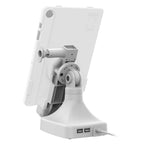 RAM-GDS-DOCK-D14-U4E-2A-GRY:RAM-GDS-DOCK-D14-U4E-2A-GRY_1:GDS® Uni-Conn™ Tilt & Swivel Dock with PoE + Data - Gray