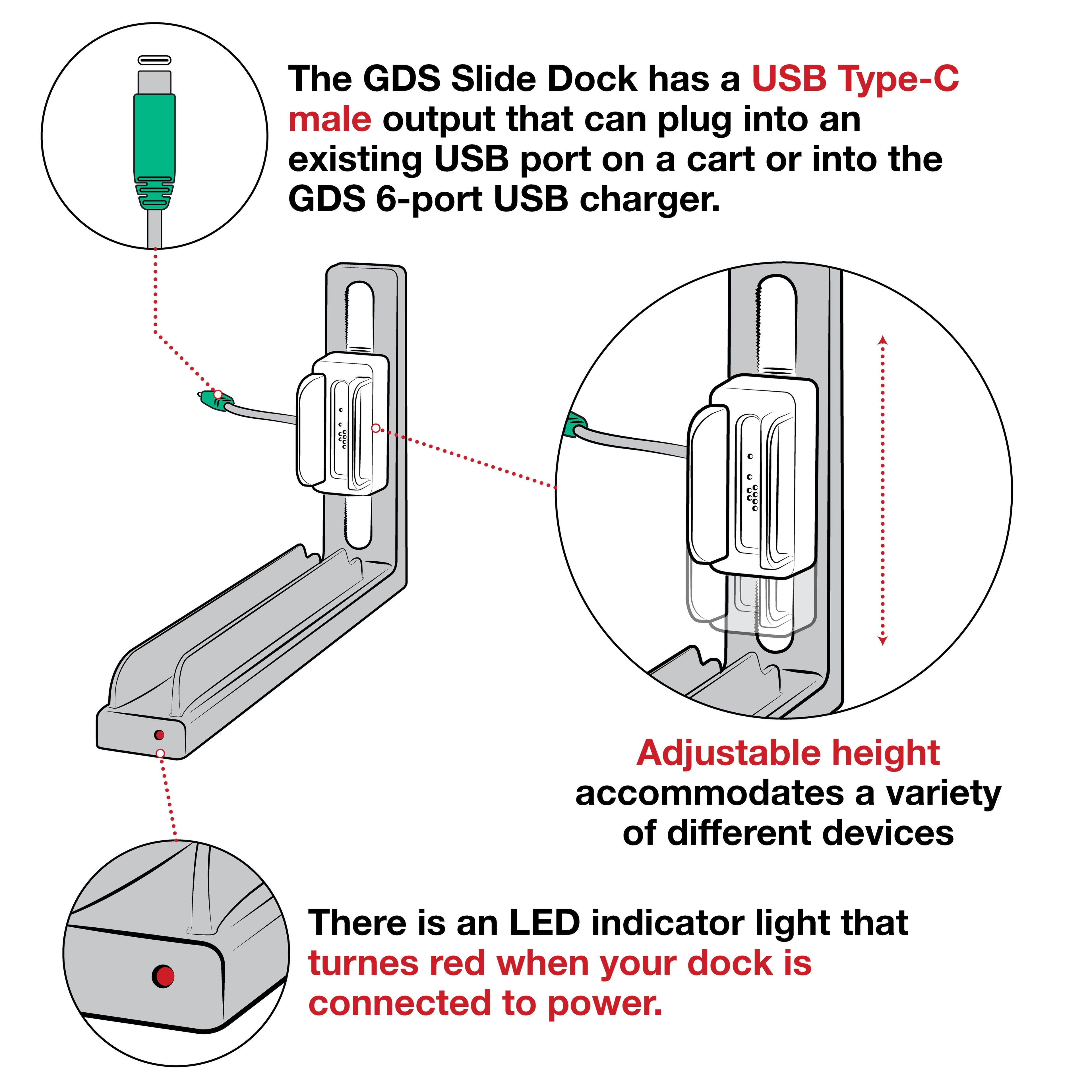 RAM-GDS-DOCK-G7-8-NGU:RAM-GDS-DOCK-G7-8-NGU_1:GDS® Slide Dock™ with Power Delivery & Drill Down Base