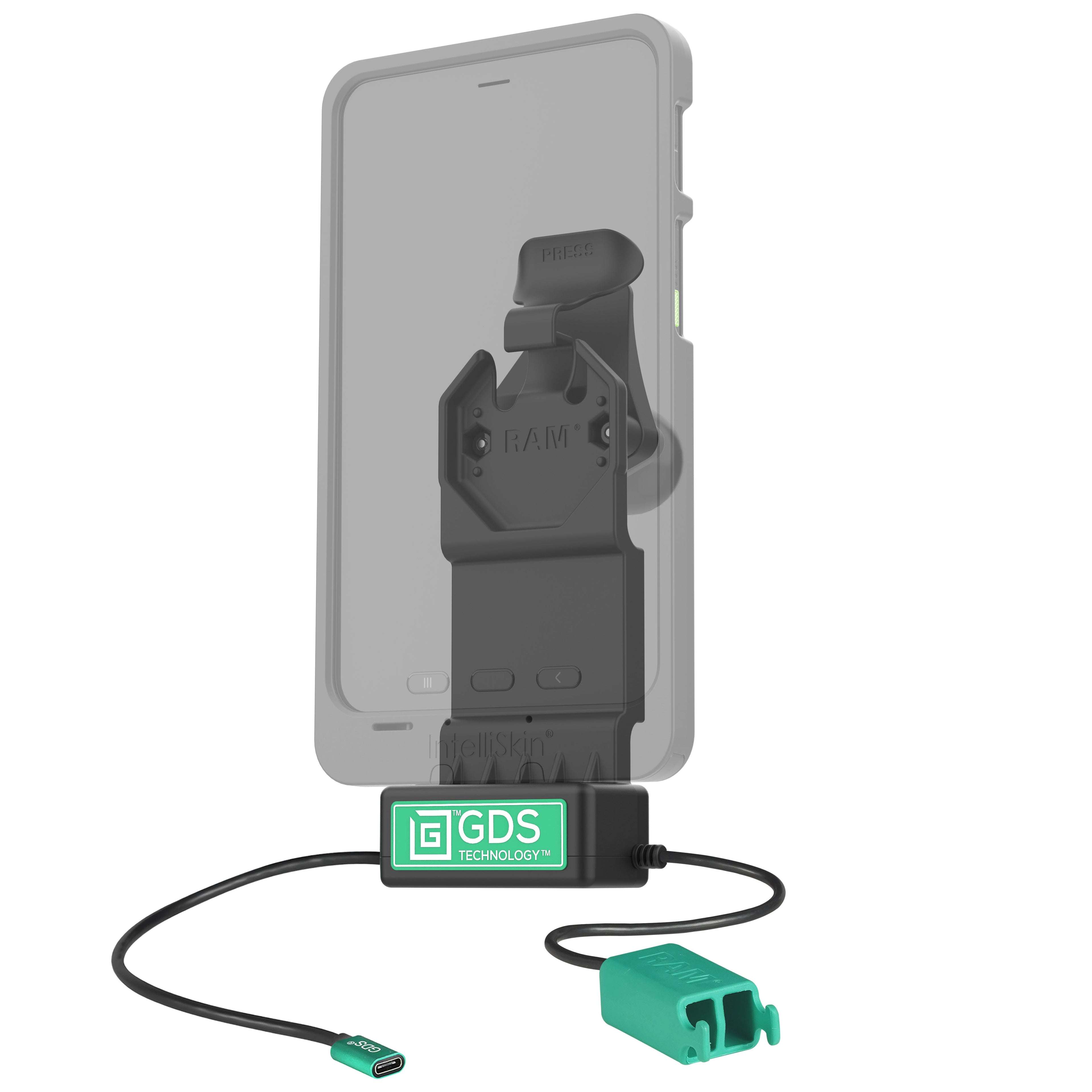 RAM-GDS-DOCK-U1CD2U:RAM-GDS-DOCK-U1CD2U_1:GDS® Uni-Conn™ Dock + Dual USB-A with Release Lever