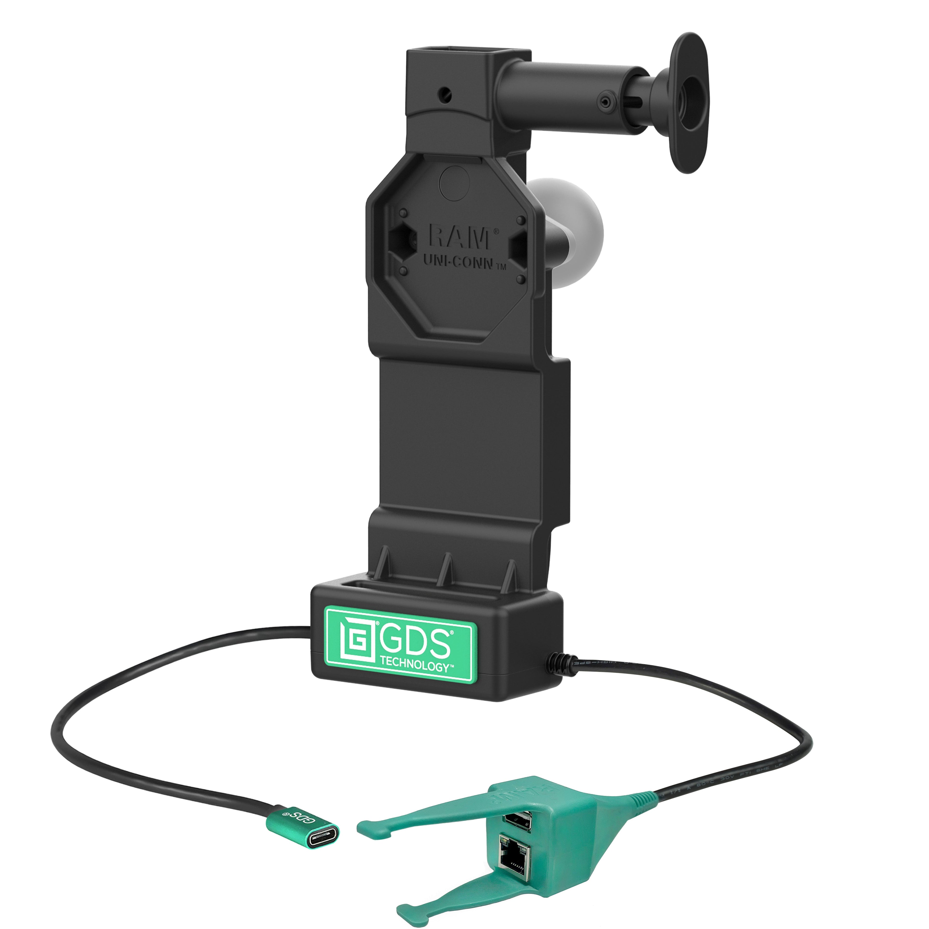 RAM-GDS-DOCK-U4CP-RJ45AU:RAM-GDS-DOCK-U4CP-RJ45AU_1:GDS® Uni-Conn™ Dock + USB-A & RJ45 with Release Button