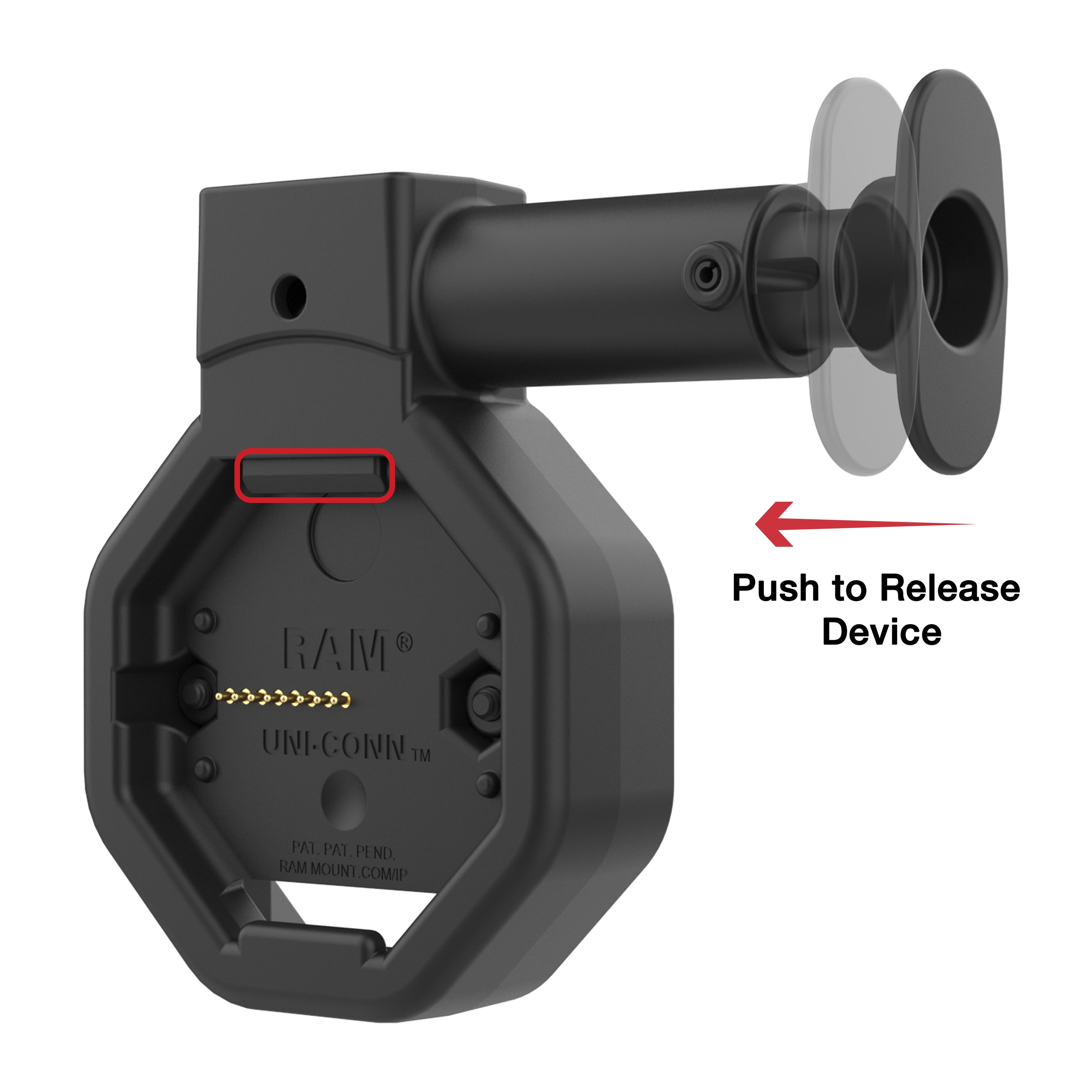 RAM-GDS-DOCK-U5EU:RAM-GDS-DOCK-U5EU_1:GDS® Uni-Conn™ Powered PoE Dock with Release Button