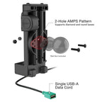 RAM-GDS-DOCK-V12-U1CPDHU:RAM-GDS-DOCK-V12-U1CPDHU_1:GDS® Uni-Conn™ Spring Loaded Power + Single USB-A Dock - Heated Pins