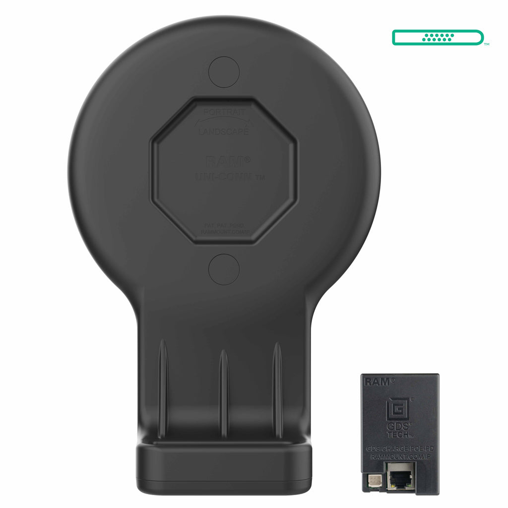 RAM-GDS-DOCK-W3-POE:RAM-GDS-DOCK-W3-POE_1:GDS® Uni-Conn™ Wall Dock with Magnetic Receiver & PoE
