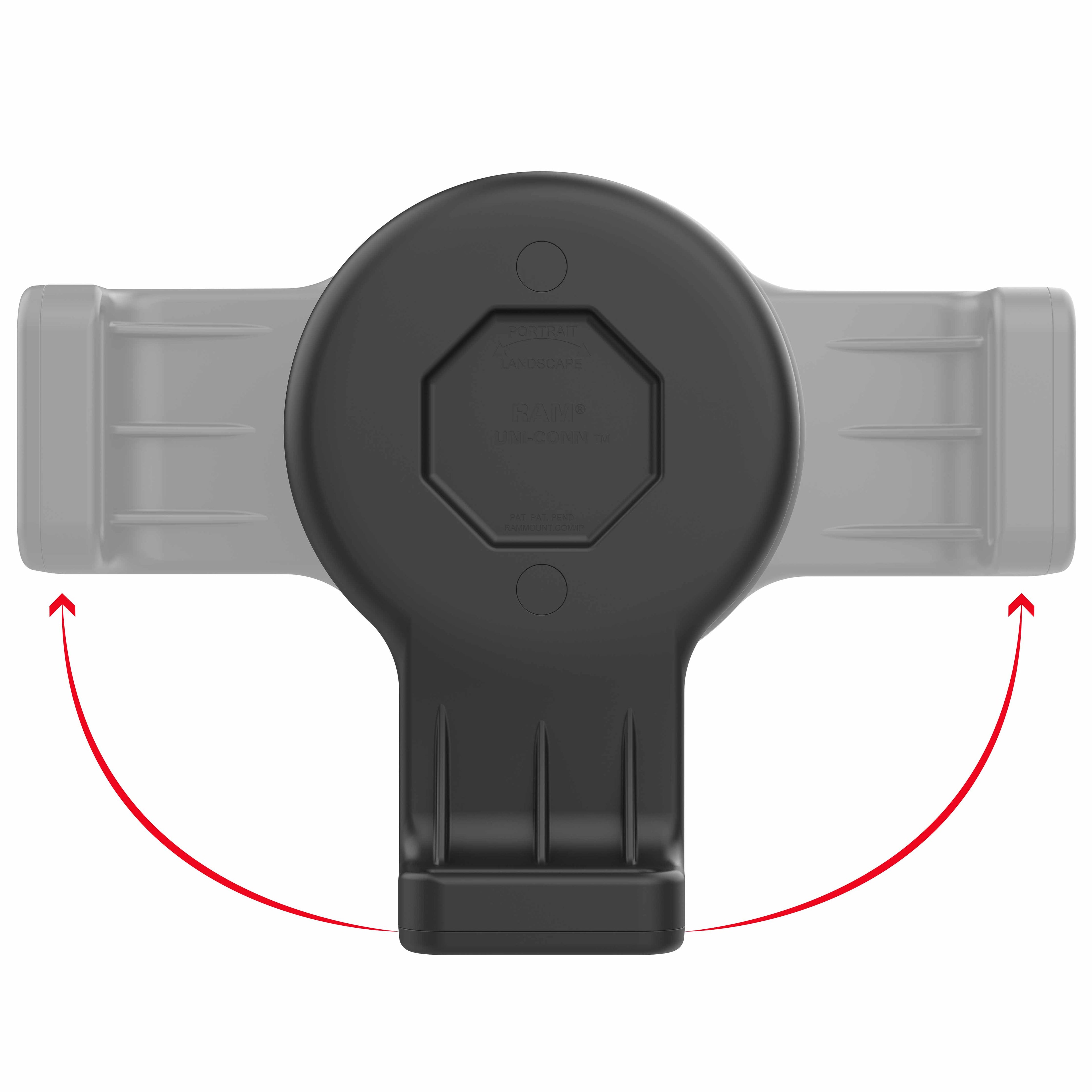 RAM-GDS-DOCK-W3-POE:RAM-GDS-DOCK-W3-POE_1:GDS® Uni-Conn™ Wall Dock with Magnetic Receiver & PoE