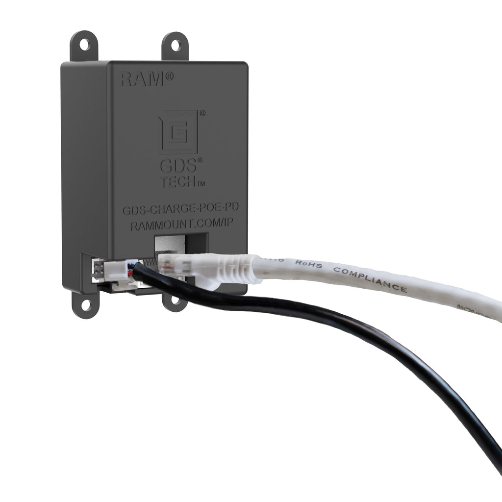 RAM-GDS-DOCK-W5-U5-POEU:RAM-GDS-DOCK-W5-U5-POEU_1:GDS® Uni-Conn™ Powered Wall Dock with PoE & Release Button