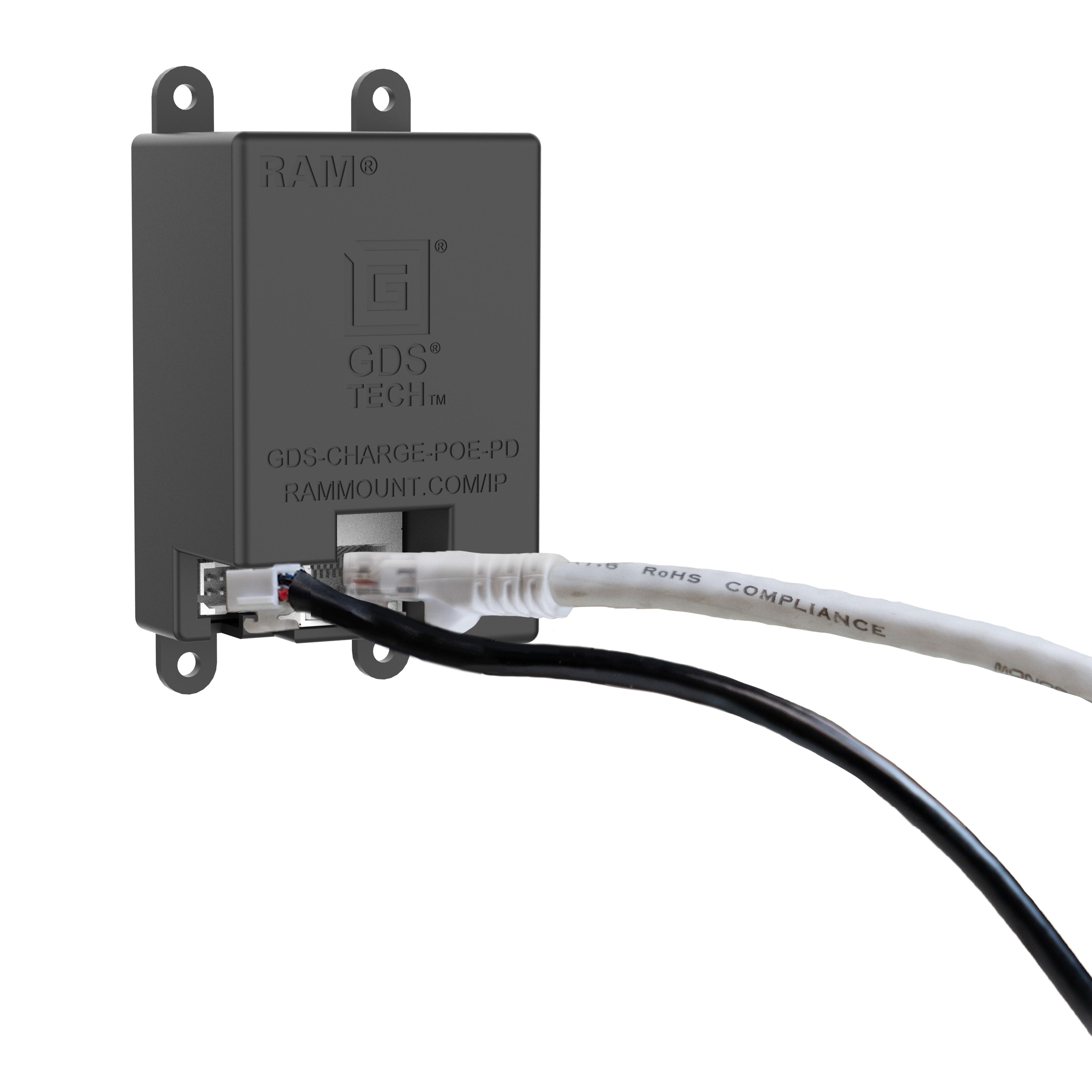 RAM-GDS-DOCK-W7-POEU:RAM-GDS-DOCK-W7-POEU_1:GDS® Uni-Conn™ Powered Low Profile Wall Dock with PoE