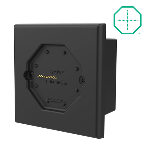 RAM-GDS-DOCK-W8-POEU:RAM-GDS-DOCK-W8-POEU_1:GDS® Uni-Conn™ Powered Low Profile Wall Dock with PoE (European Outlets)