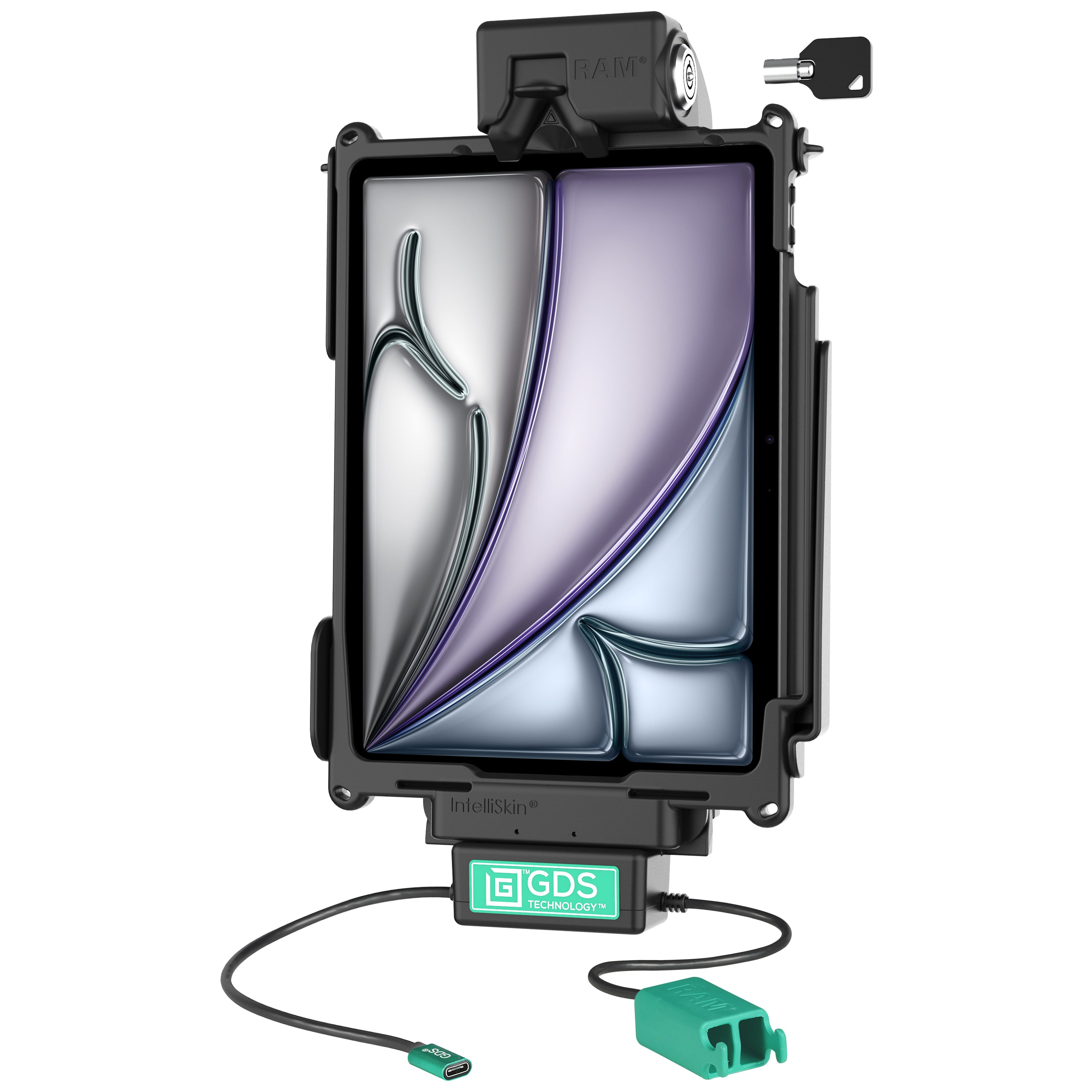RAM-GDS-DOCKL-AP32CD2U:RAM-GDS-DOCKL-AP32CD2U_1:Locking GDS® Tough-Dock™ + Dual USB-A for iPad 10 & 11, Pro 11 & Air 11