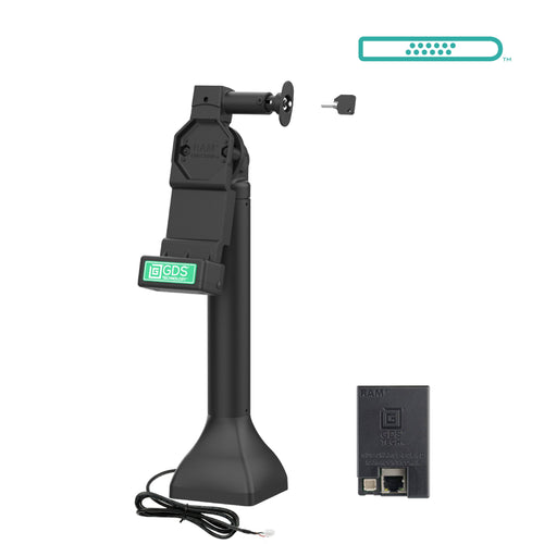 RAM-GDS-DOCKL-D11-14-U4E:RAM-GDS-DOCKL-D11-14-U4E_1:GDS® Uni-Conn™ 14" Locking Pedestal Dock with PoE