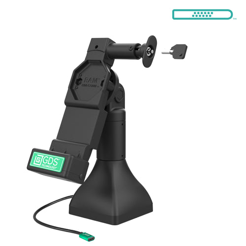 RAM-GDS-DOCKL-D11-7-U4C:RAM-GDS-DOCKL-D11-7-U4C_1:GDS® Uni-Conn™ 7" Locking Pedestal Dock with USB-C