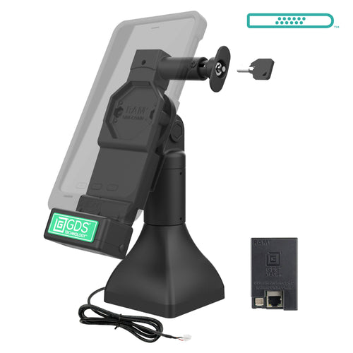RAM-GDS-DOCKL-D11-7-U4E:RAM-GDS-DOCKL-D11-7-U4E_1:GDS® Uni-Conn™ 7" Locking Pedestal Dock with PoE