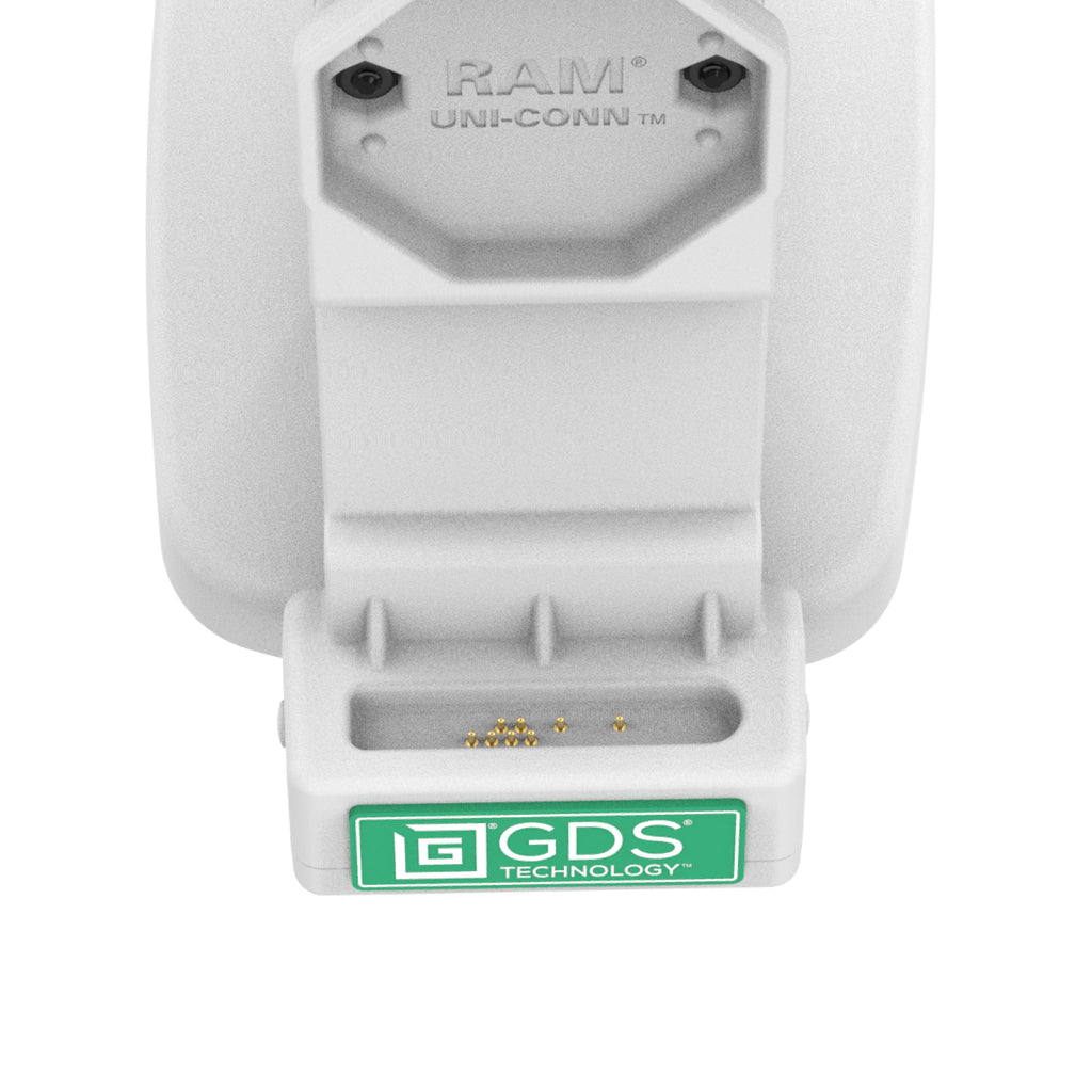 RAM-GDS-DOCKL-D14-U4C-2A-GRY:RAM-GDS-DOCKL-D14-U4C-2A-GRY_1:GDS® Uni-Conn™ Locking Tilt & Swivel Dock with USB-C + Data - ...