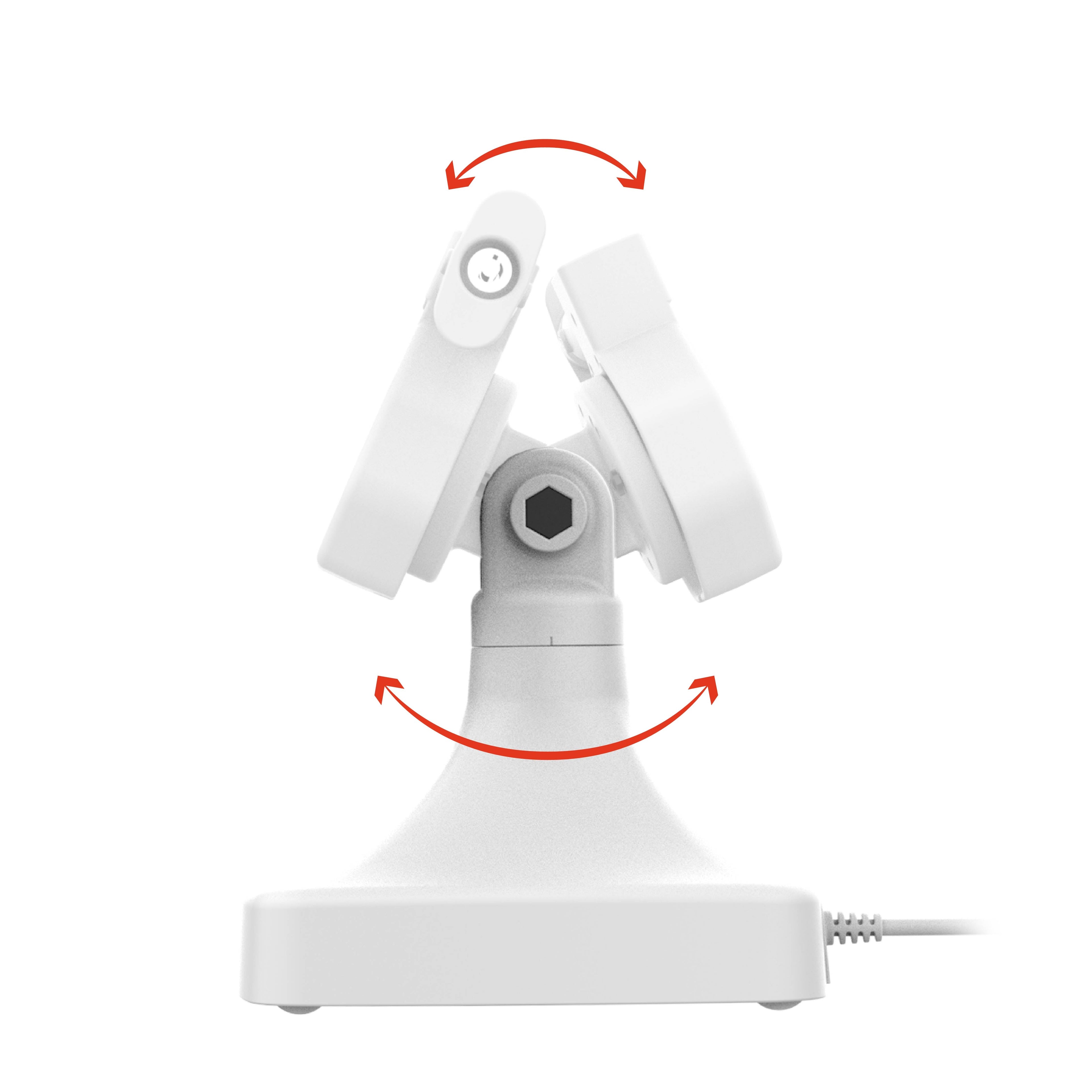 RAM-GDS-DOCKL-D14-U5E-2A-GRY:RAM-GDS-DOCKL-D14-U5E-2A-GRY_1:GDS® Uni-Conn™ Powered Locking Tilt & Swivel Dock with PoE + D...