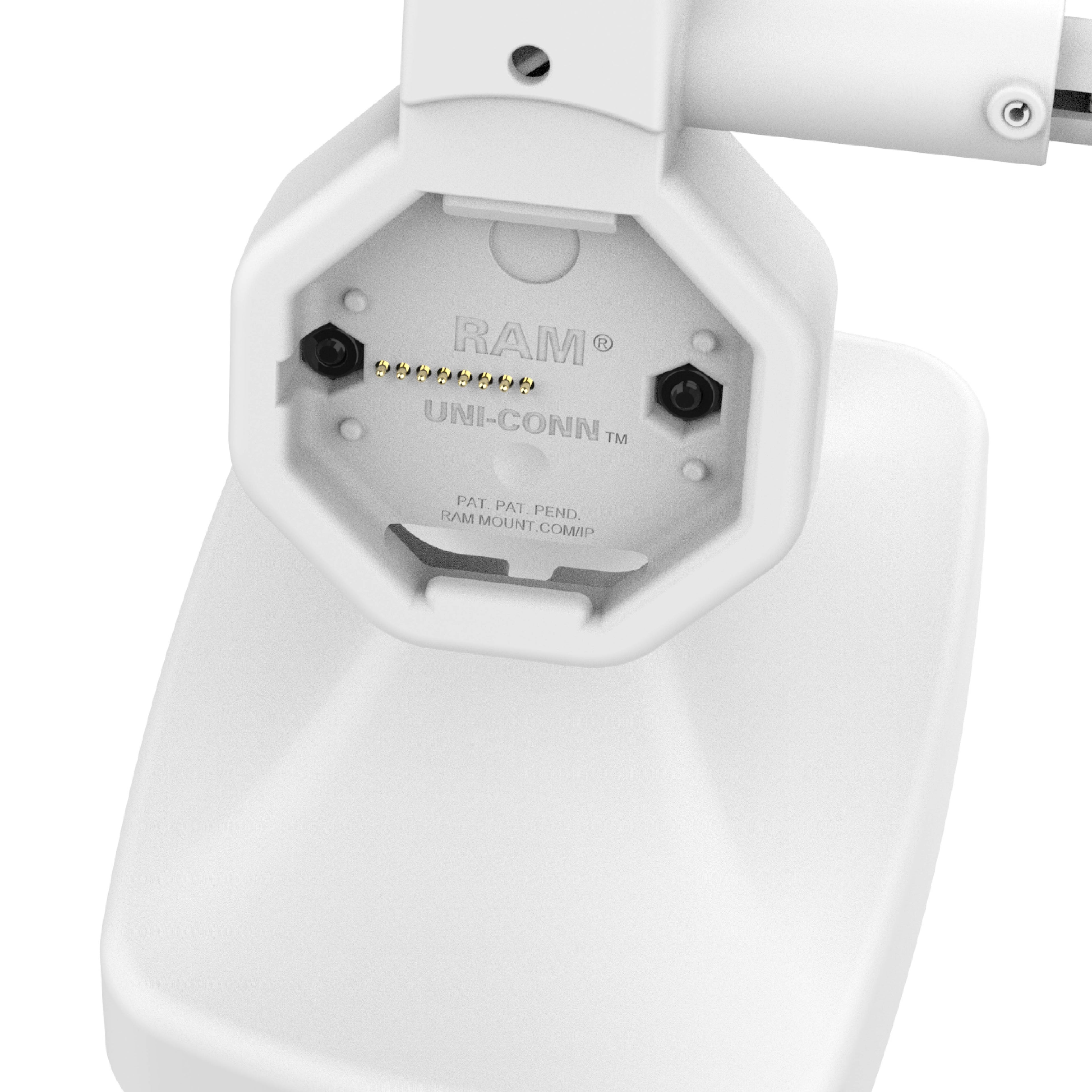 RAM-GDS-DOCKL-D14-U5E-2A-GRY:RAM-GDS-DOCKL-D14-U5E-2A-GRY_1:GDS® Uni-Conn™ Powered Locking Tilt & Swivel Dock with PoE + D...