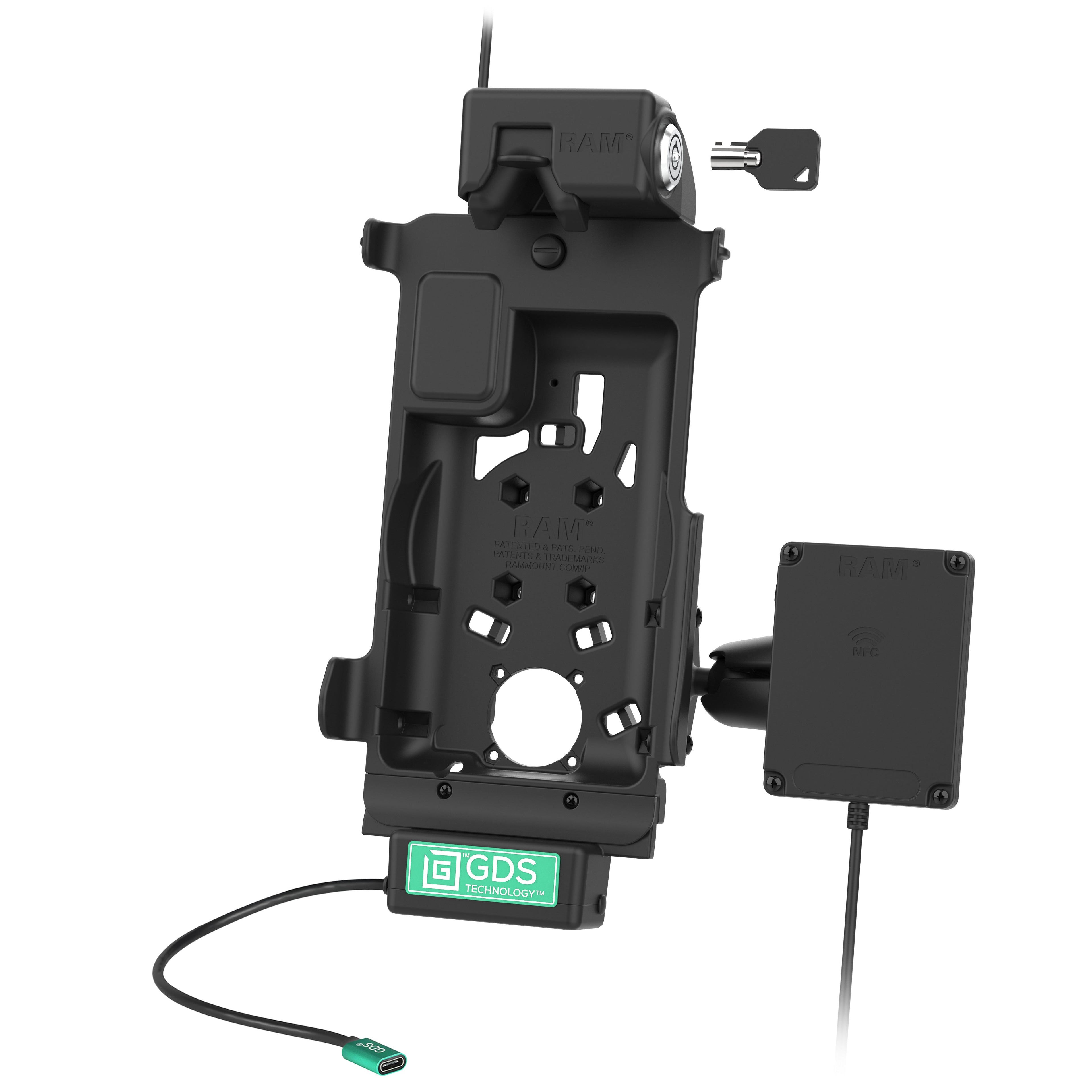 RAM-GDS-DOCKL-SAM62CP-NFCU:RAM-GDS-DOCKL-SAM62CP-NFCU_1:Locking GDS® Tough-Dock™ for Tab Active5 & 3 with NFC Extender