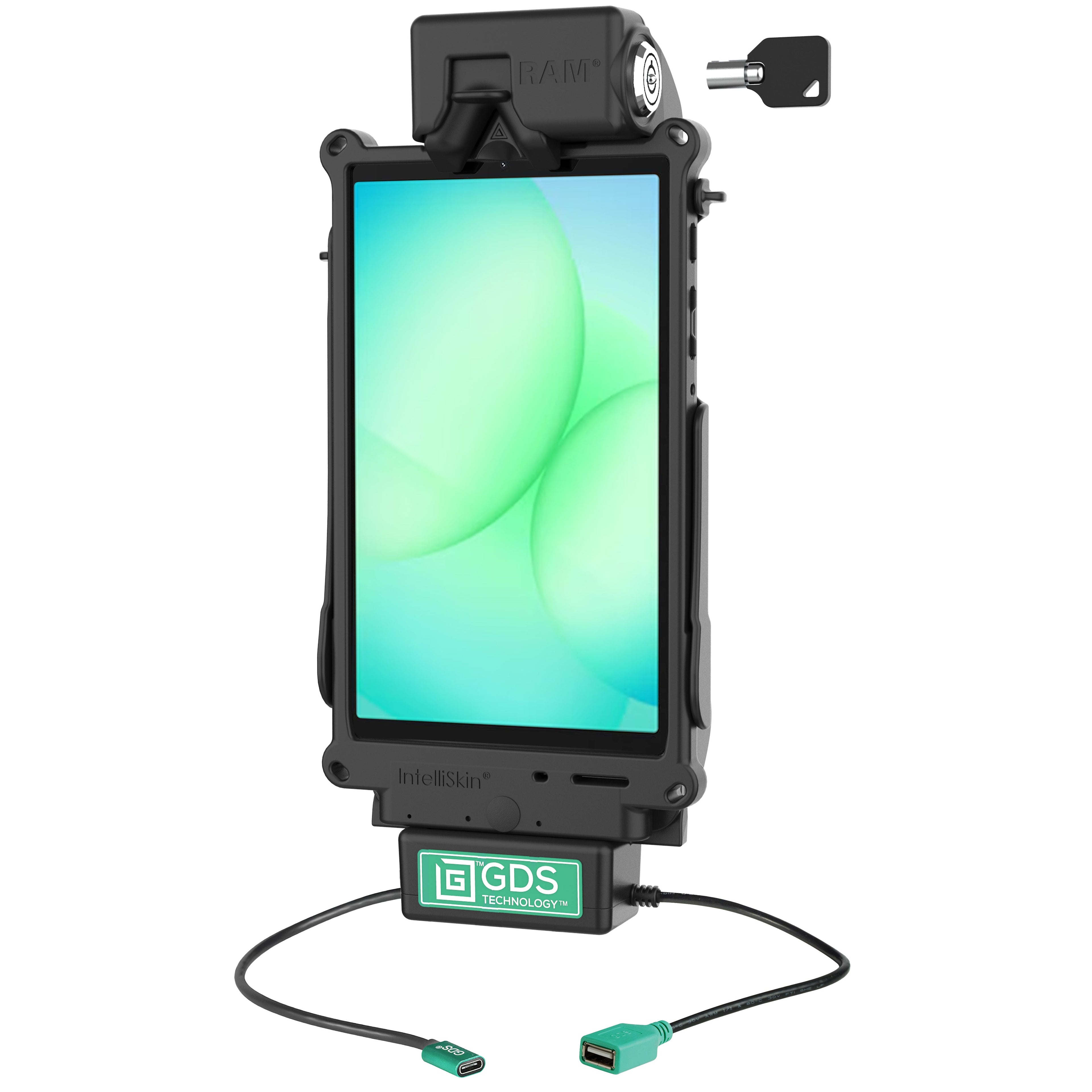 RAM-GDS-DOCKL-SAM80CDU:RAM-GDS-DOCKL-SAM80CDU_1:Locking GDS® Tough-Dock™ + Single USB-A for Samsung Tab A9 & A7 Lite