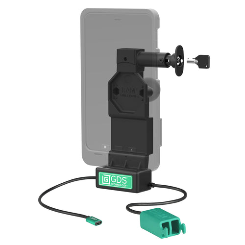 RAM-GDS-DOCKL-U4CD2U:RAM-GDS-DOCKL-U4CD2U_1:GDS® Uni-Conn™ Locking Dock + Dual USB-A with Release Button