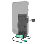 RAM-GDS-DOCKL-V12-U1CPDU:RAM-GDS-DOCKL-V12-U1CPDU_1:GDS® Uni-Conn™ Locking Spring Loaded Power + Single USB-A Dock