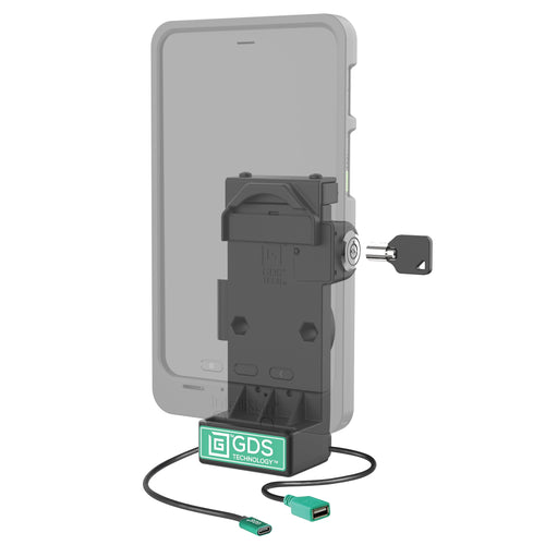 RAM-GDS-DOCKL-V12-U1CPDU:RAM-GDS-DOCKL-V12-U1CPDU_1:GDS® Uni-Conn™ Locking Spring Loaded Power + Single USB-A Dock