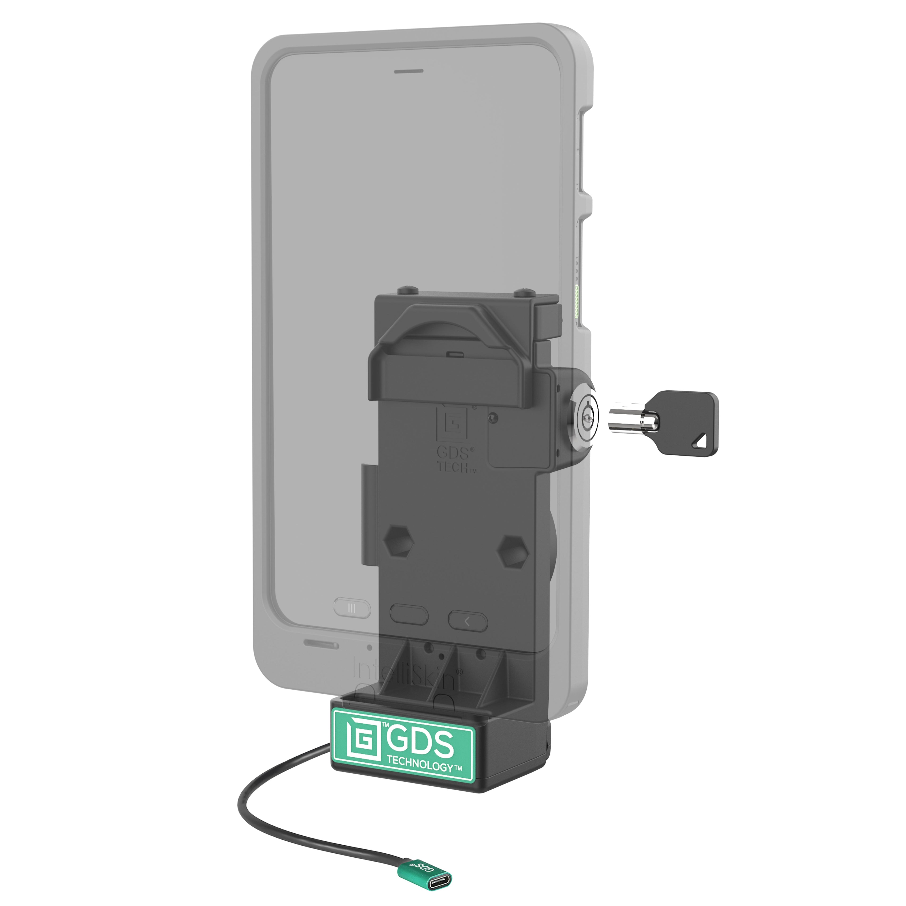 RAM-GDS-DOCKL-V12-U1CPHU:RAM-GDS-DOCKL-V12-U1CPHU_1:GDS® Uni-Conn™ Locking Spring Loaded Powered Dock - Heated Pins