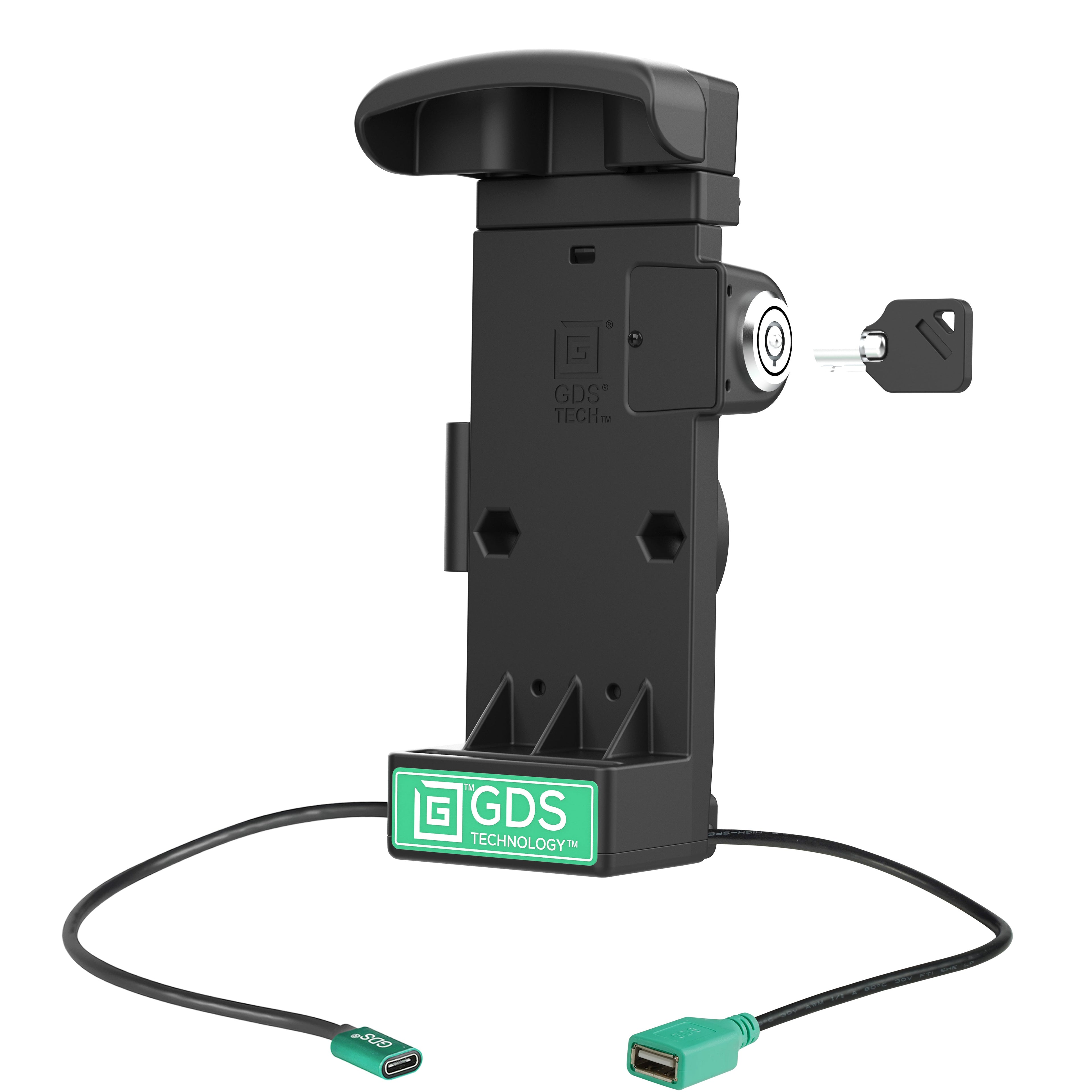 RAM-GDS-DOCKL-V12-ZE16CPDHU:RAM-GDS-DOCKL-V12-ZE16CPDHU_1:GDS® Locking Powered Dock + USB-A for Zebra EC50/55 - Heated Pins