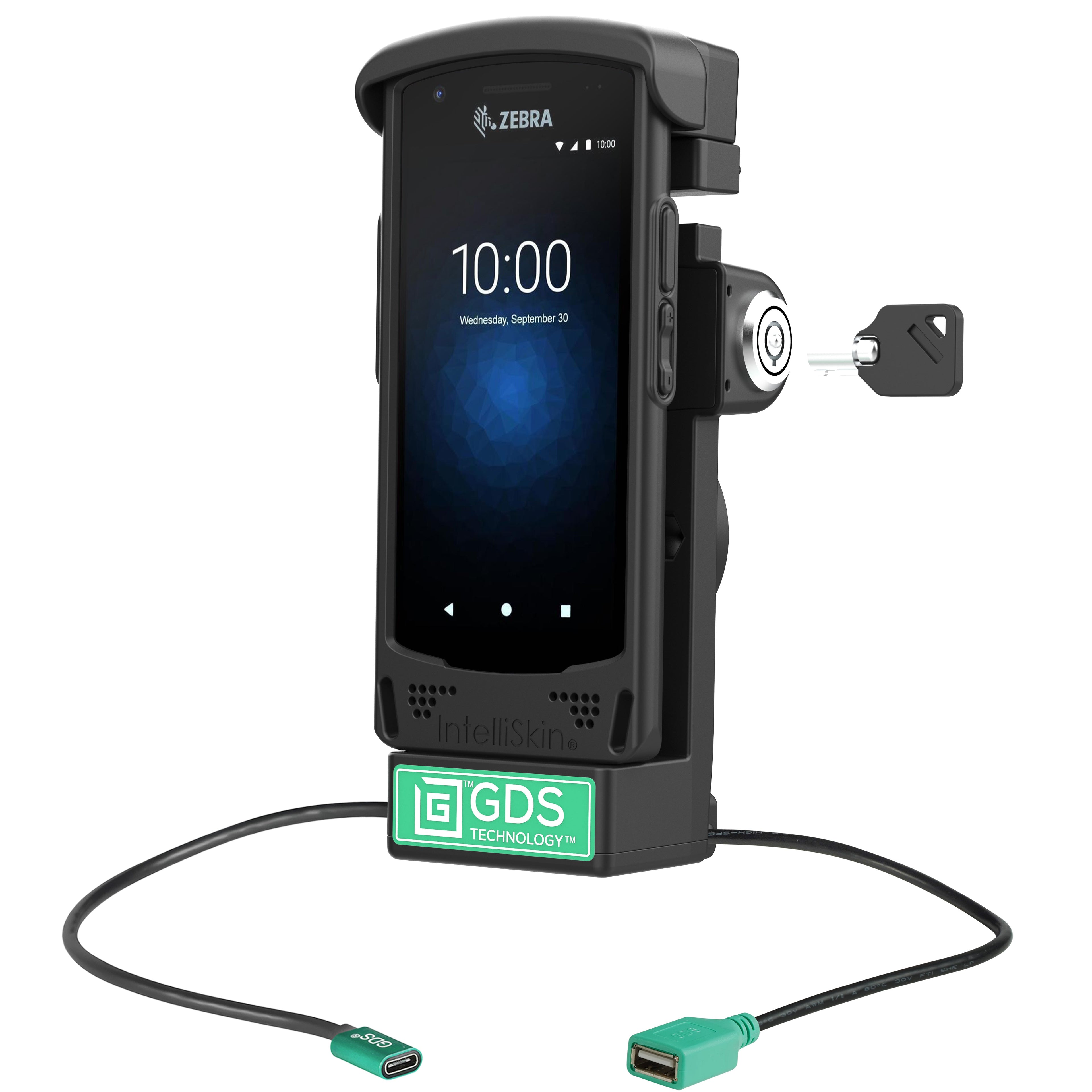 RAM-GDS-DOCKL-V12-ZE16CPDU:RAM-GDS-DOCKL-V12-ZE16CPDU_1:GDS® Locking Powered Dock + USB-A for Zebra EC50/55
