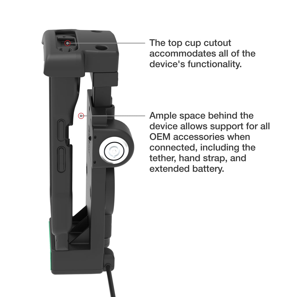 RAM-GDS-DOCKL-V12-ZE2434CPDHU:RAM-GDS-DOCKL-V12-ZE2434CPDHU_1:GDS® Locking Powered Dock + USB-A for Zebra TC2x & TC5x - He...