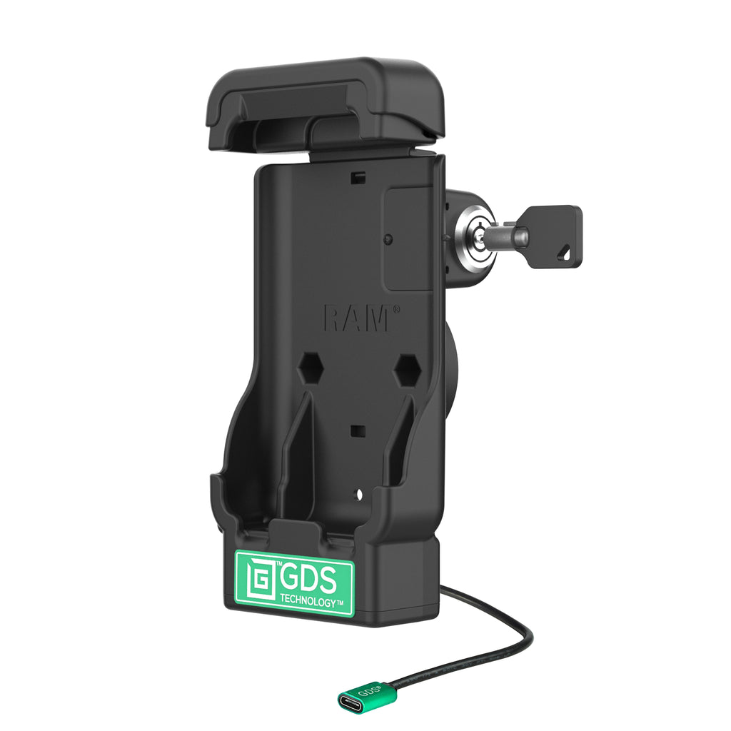 RAM-GDS-DOCKL-V15-AP4850U:RAM-GDS-DOCKL-V15-AP4850U_1:GDS® Powered Locking Dock for iPhone 16 & 16 Pro with IntelliSkin®