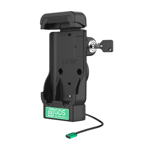 RAM-GDS-DOCKL-V15-AP4850U:RAM-GDS-DOCKL-V15-AP4850U_1:GDS® Powered Locking Dock for iPhone 16 & 16 Pro with IntelliSkin®