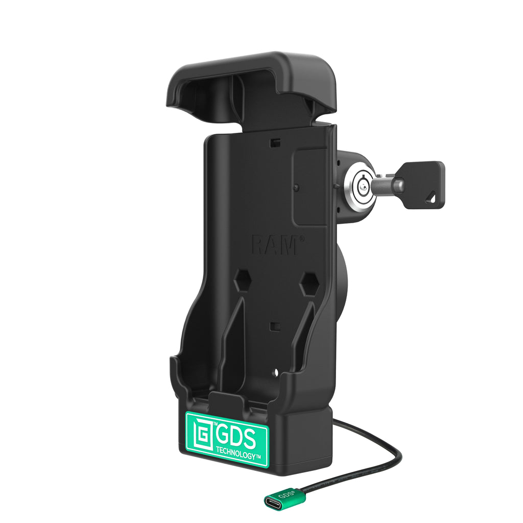 RAM-GDS-DOCKL-V15-CU:RAM-GDS-DOCKL-V15-CU_1:GDS® Powered Locking Vehicle Dock for Honeywell CT37 with IntelliSkin®