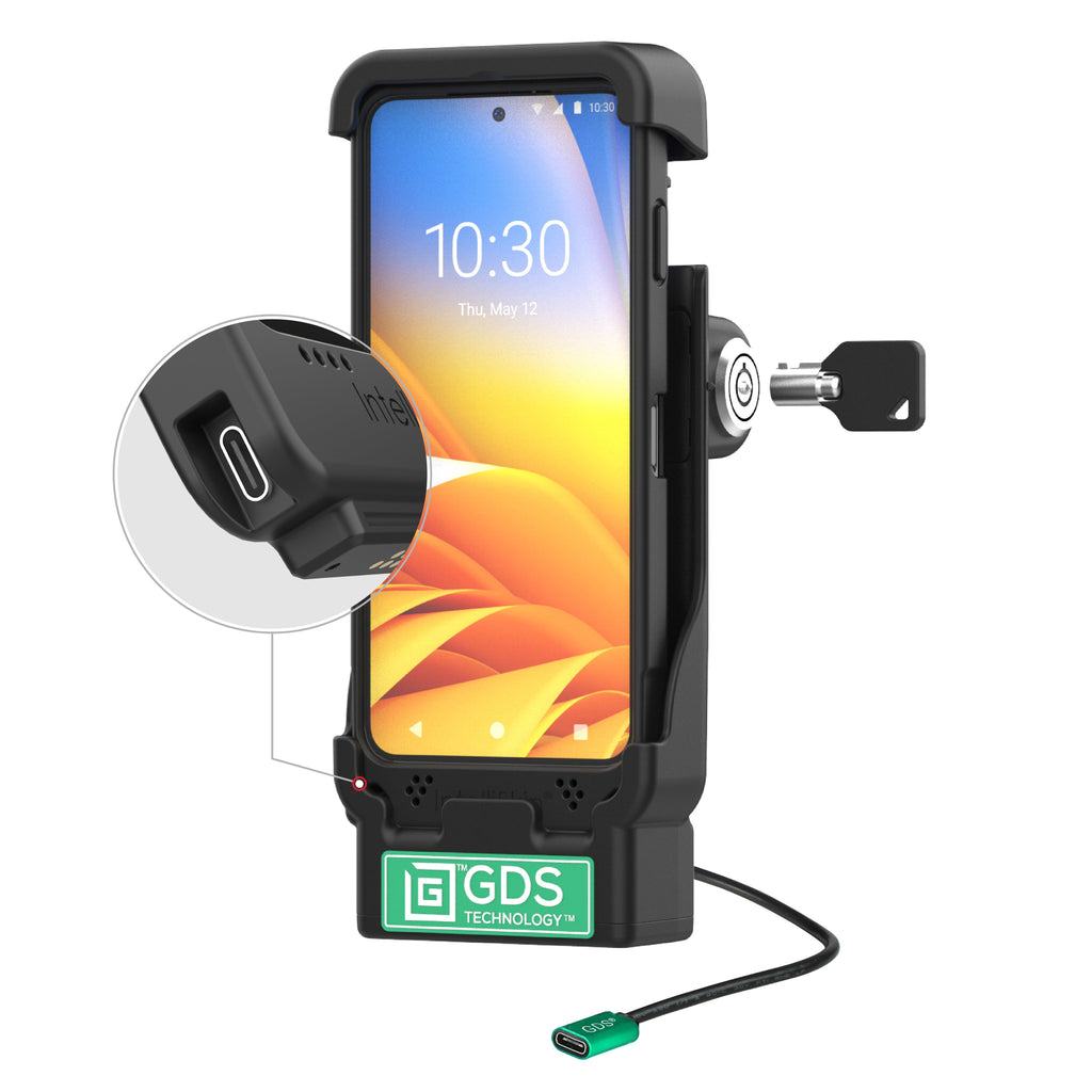 RAM-GDS-DOCKL-V15-ZE37-CU:RAM-GDS-DOCKL-V15-ZE37-CU_1:GDS® Vehicle Dock for Zebra EM45 with USB-C IntelliSkin®