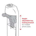 RAM-GDS-DOCKL-V3CU:RAM-GDS-DOCKL-V3CU_1:GDS® Locking Vehicle Phone Dock with USB Type-C 3.1 for IntelliSkin®