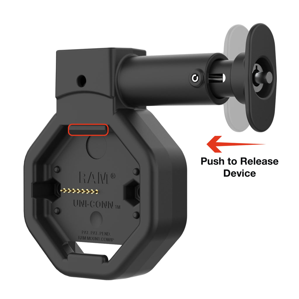 RAM-GDS-DOCKL-W5-U5-POEU:RAM-GDS-DOCKL-W5-U5-POEU_1:GDS® Uni-Conn™ Powered Locking Wall Dock with PoE