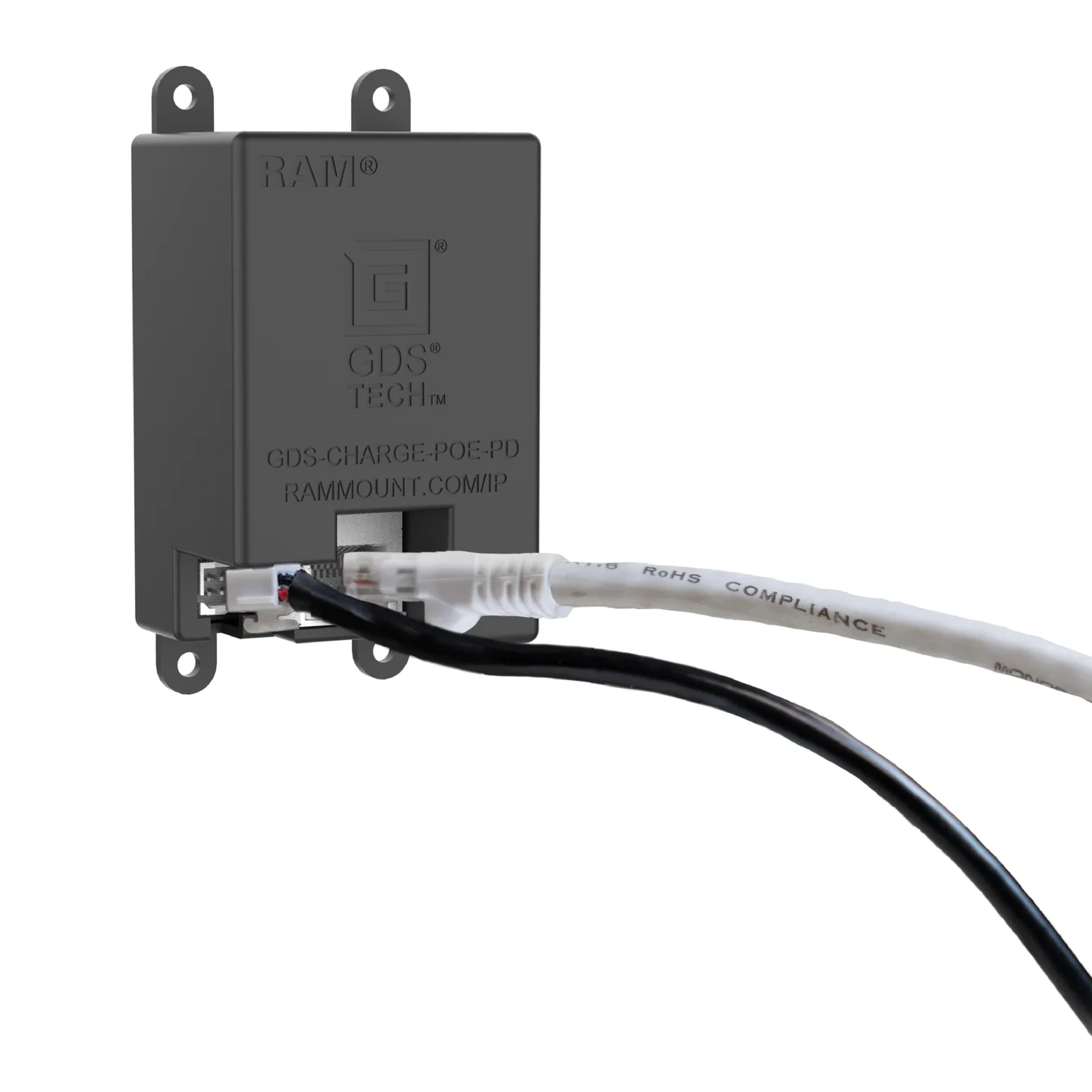 RAM-GDS-DOCKL-W5-U5-POEU:RAM-GDS-DOCKL-W5-U5-POEU_1:GDS® Uni-Conn™ Powered Locking Wall Dock with PoE