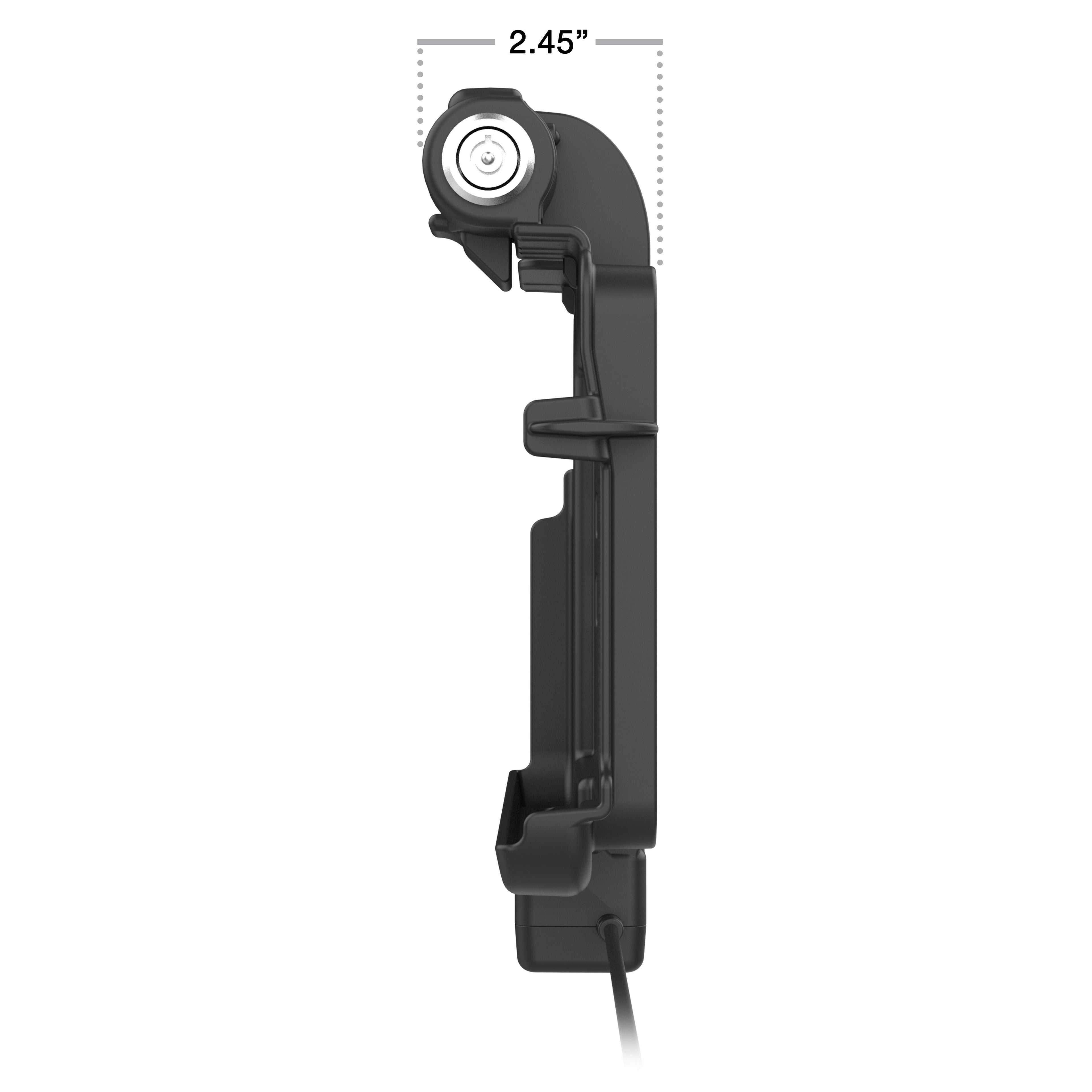 RAM-GDS-DOCKL-ZE47PDU:RAM-GDS-DOCKL-ZE47PDU_1:Locking GDS® Thin-Dock™ + Data for Zebra ET401 10" with IntelliSkin®