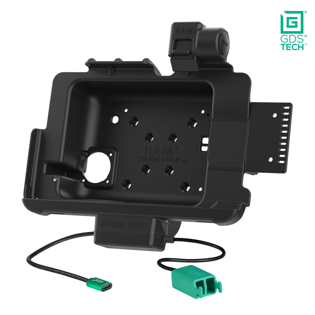 RAM-GDS-DOCKNLL-ZE21PD2U:RAM-GDS-DOCKNLL-ZE21PD2U_1:GDS® Power + Dual USB Dock with Latch for Zebra ET401 & ET4x 10"