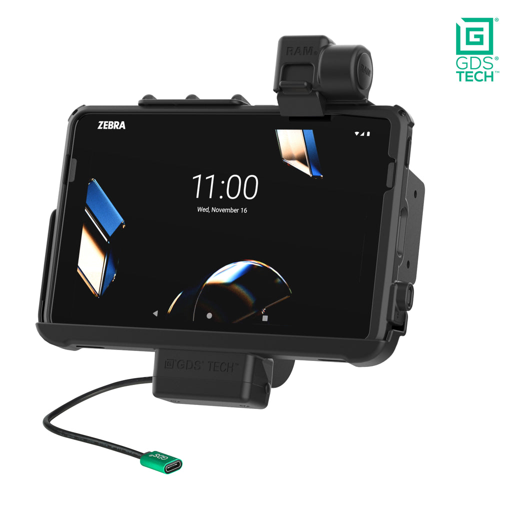 RAM-GDS-DOCKNLL-ZE21PU:RAM-GDS-DOCKNLL-ZE21PU_1:GDS® Dock with Latch for Zebra ET401 & ET4x 10" with IntelliSkin®