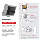 RAM-GDS-ROTO2-ZE20U:RAM-GDS-ROTO2-ZE20U_1:GDS® Roto-Mag™ 3-in-1 Grip Handle Accessory for Zebra ET4x 8” Tablet