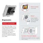 RAM-GDS-ROTO2-ZE21U:RAM-GDS-ROTO2-ZE21U_1:GDS® Roto-Mag™ 3-in-1 Grip Handle Accessory for Zebra ET4x 10” Tablet