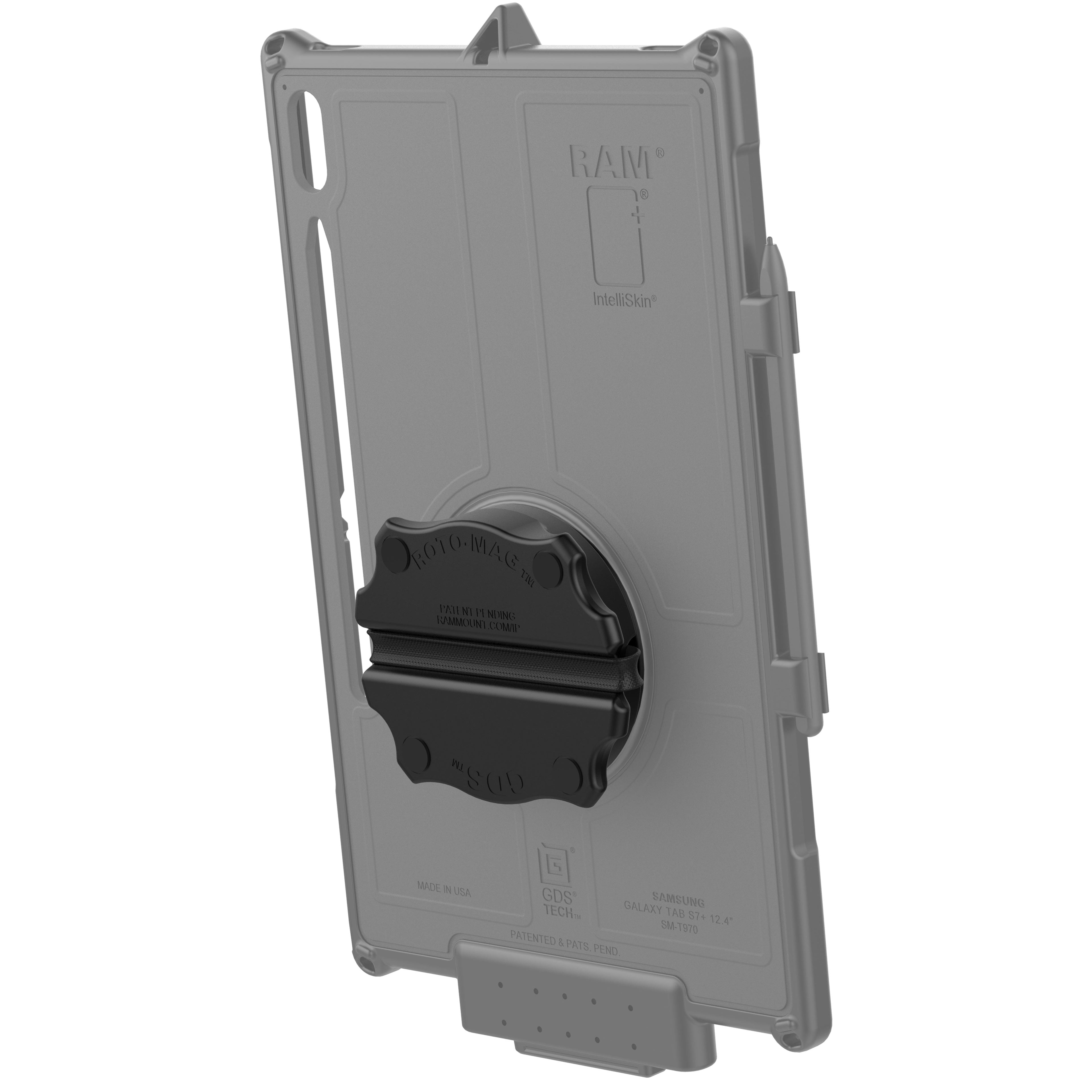 RAM-GDS-ROTO2U:RAM-GDS-ROTO2U_1:GDS® Roto-Mag™ 3-in-1 Accessory with Grip Handle, Hand Strap & Magnets