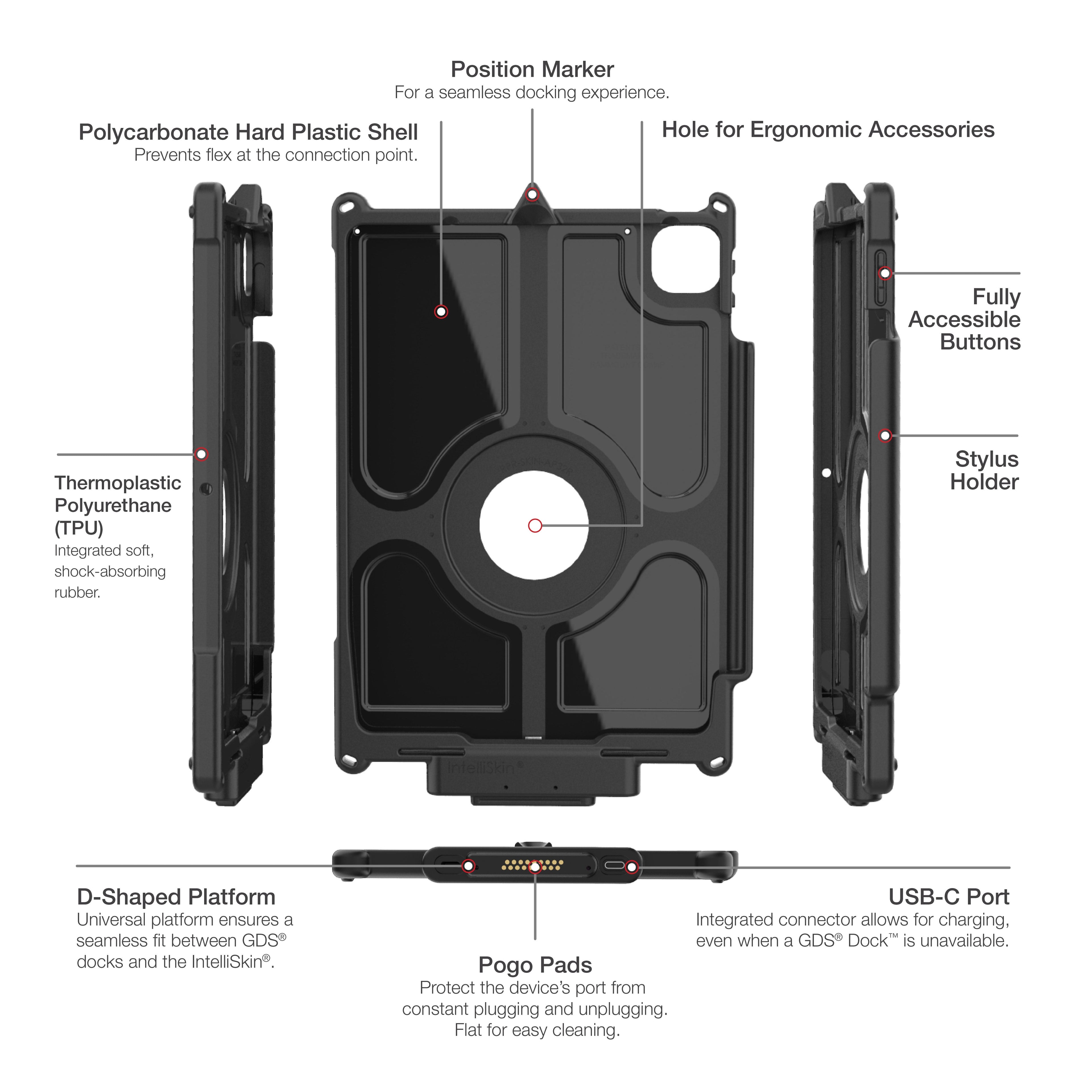 IntelliSkin® Next Gen for iPad Pro 11" 1-4 Gen, Air 5 & 11" (M2, M3, M4)